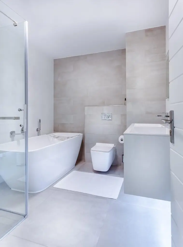 modern minimalist bathroom, interior, toilet, shower, home, sink, clean, bath, room, white, wc, washcloset, mirror, tile, house, hotel, luxury, bathtub, nobody, floor, new, glass, indoors, apartment, restroom, toilet, toilet, toilet, toilet, toilet, shower, shower, hotel